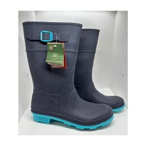NWT KAMIK Lightweight Rubber Rain Boots Made in CANADA Navy Blue Women's 5
